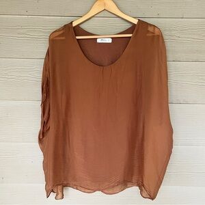 Mahina Rust Brown Women's Blouse